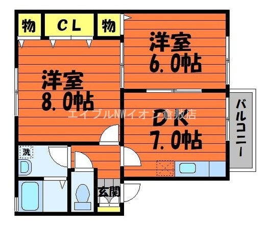 サンセール植田の物件間取画像